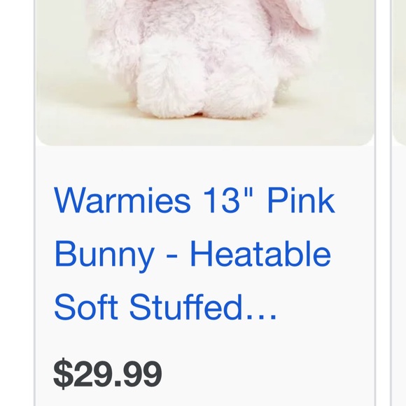 Warmies lavender scented pink bunny - Picture 2 of 4